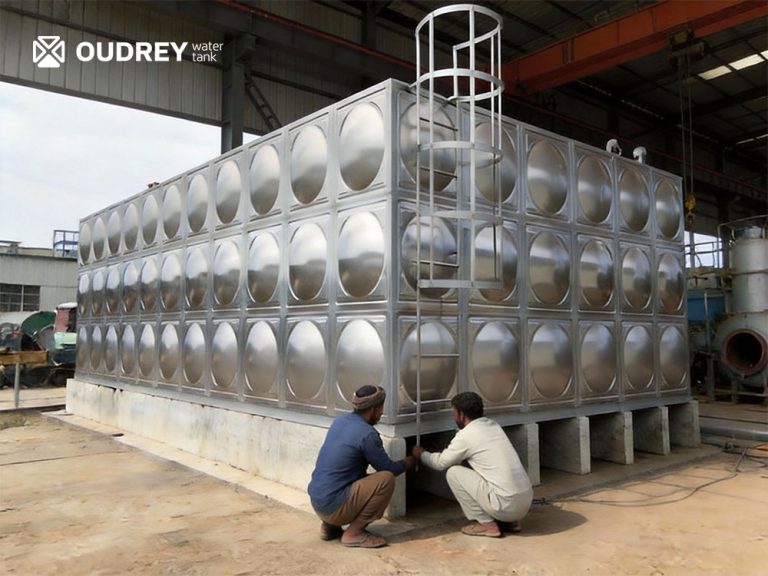 Replacement of the old water tank at the Indonesian factory