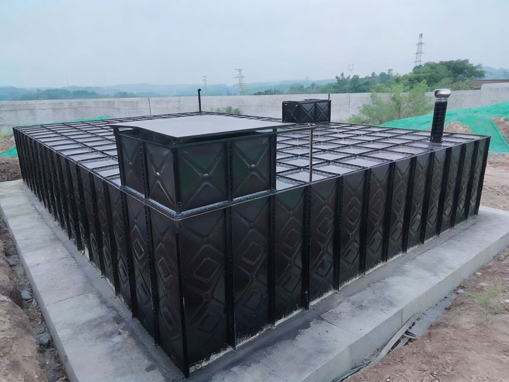 Installation site of large underground water tanks