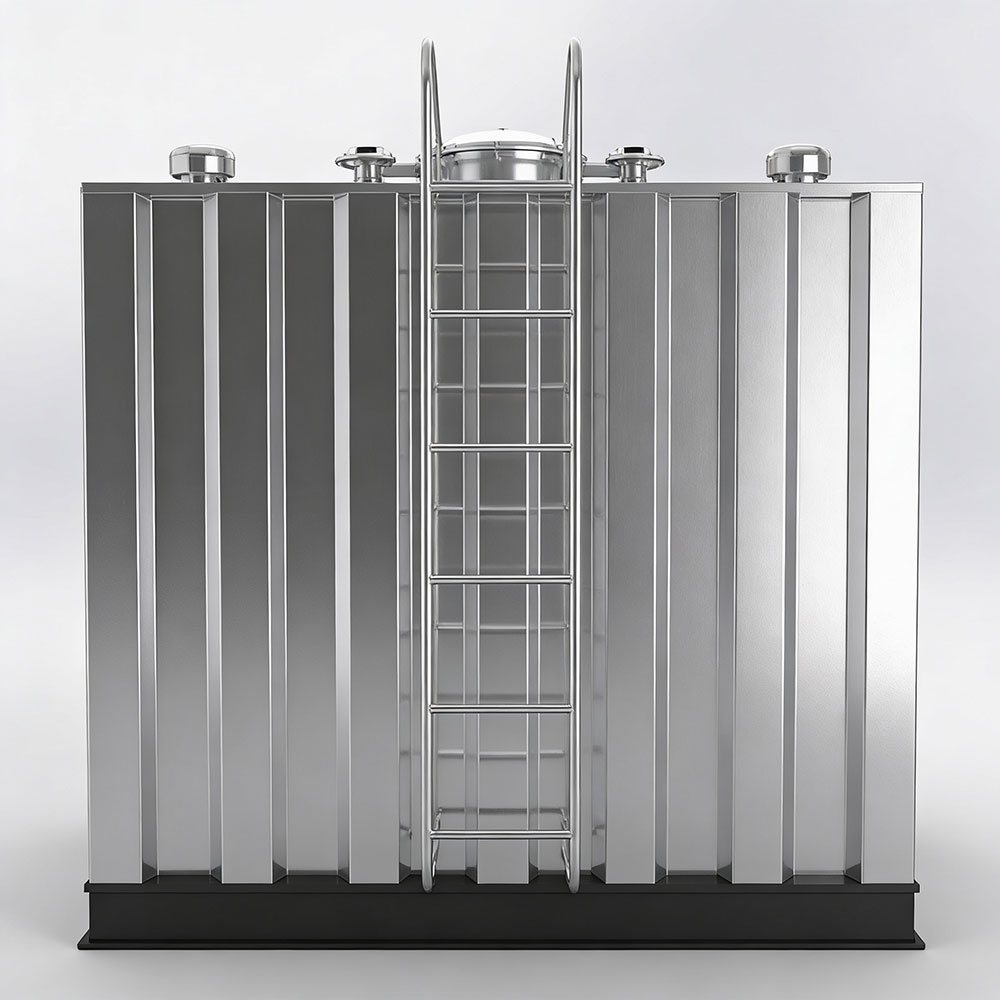 Routine maintenance of stainless steel ribbed water tanks in residential communities
