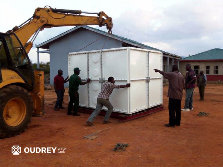 Installation of Customized Fiberglass (FRP) Water Tank for a Factory in Nigeria