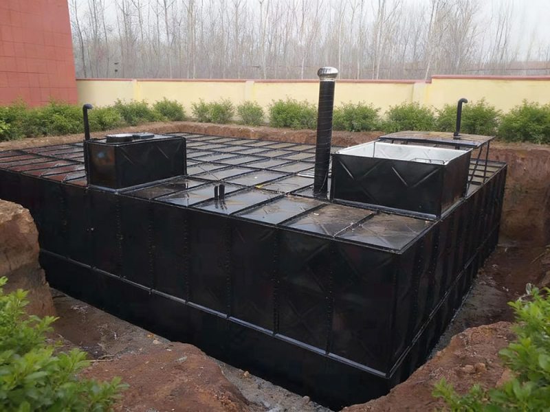 Factory groundwater storage tank installation completed Factory groundwater storage tank installation completed