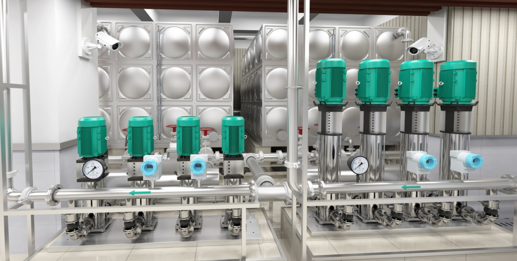 Integrated pump house real scene