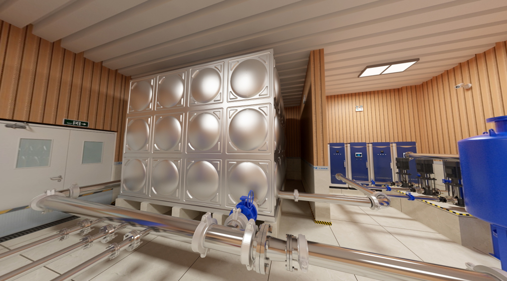 Integrated pump house real scene