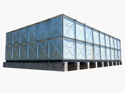 Hot Dip Galvanized Pressed Steel Water Tank with High Steel Tower Hot Dip Galvanized Pressed Steel Water Tank with High Steel Tower