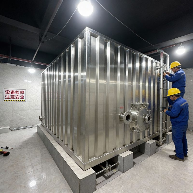Routine maintenance of stainless steel ribbed water tanks in residential communities Routine maintenance of stainless steel ribbed water tanks in residential communities