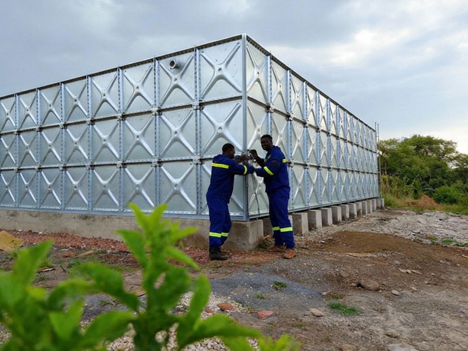 The water tank customized by a Chinese company in Congo