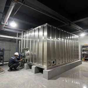Installation of fire protection, emergency, and factory water tanks Installation of fire protection, emergency, and factory water tanks