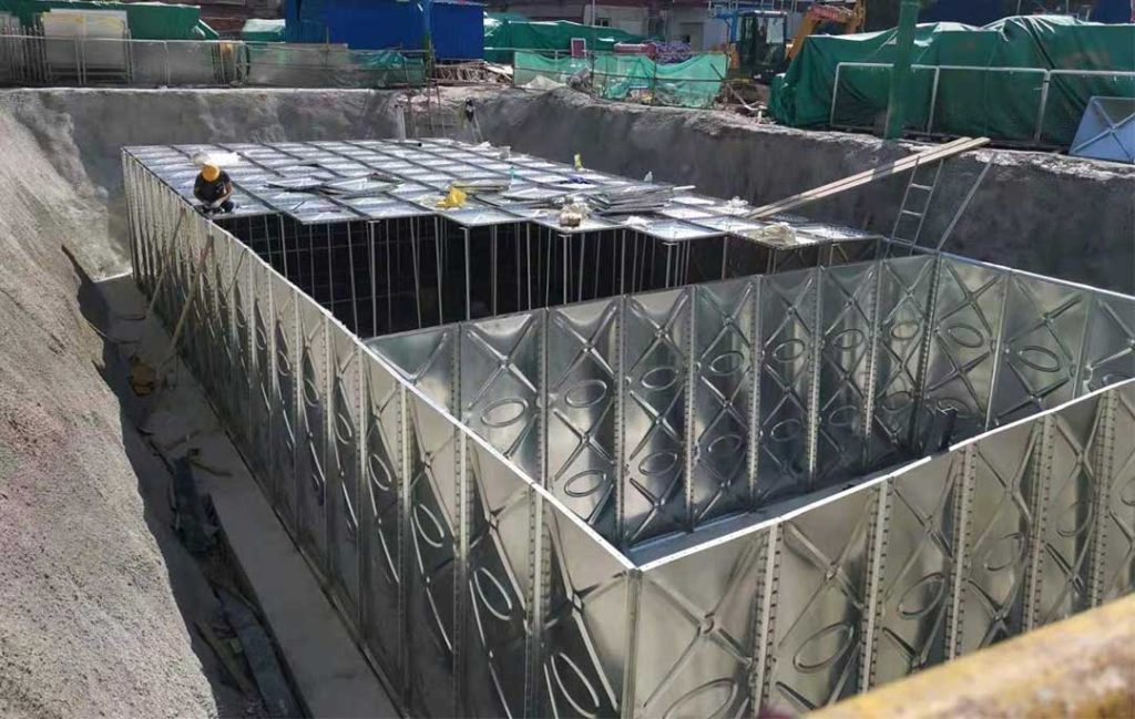 Live Installation of Large-Scale BDF Underground Water Storage System