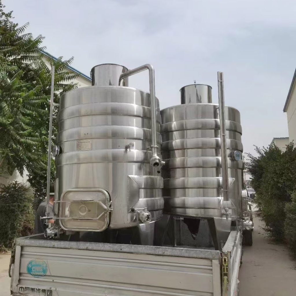 cooling stainless steel storage tank