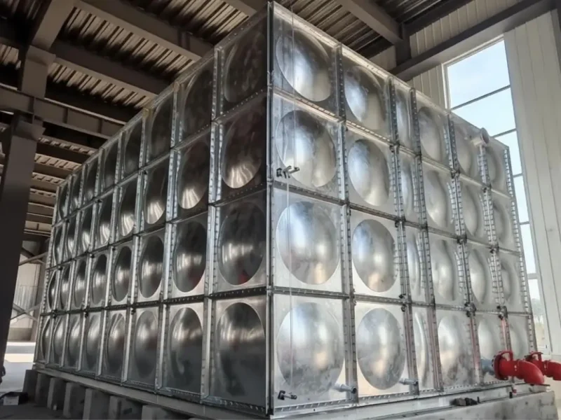 Galvanized steel modular water tanks offer durable Galvanized steel modular water tanks offer durable