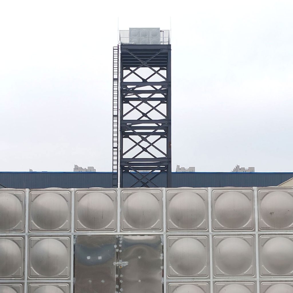 Galvanized steel and stainless steel modular water tank tower customization