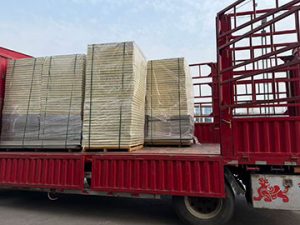 Water tank panel materials are being loaded and shipped with secure packing and on-time delivery.
