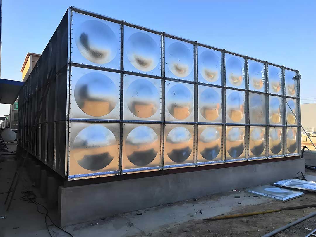 Galvanized sectional water storage tank for school dormitory and campus water supply solution