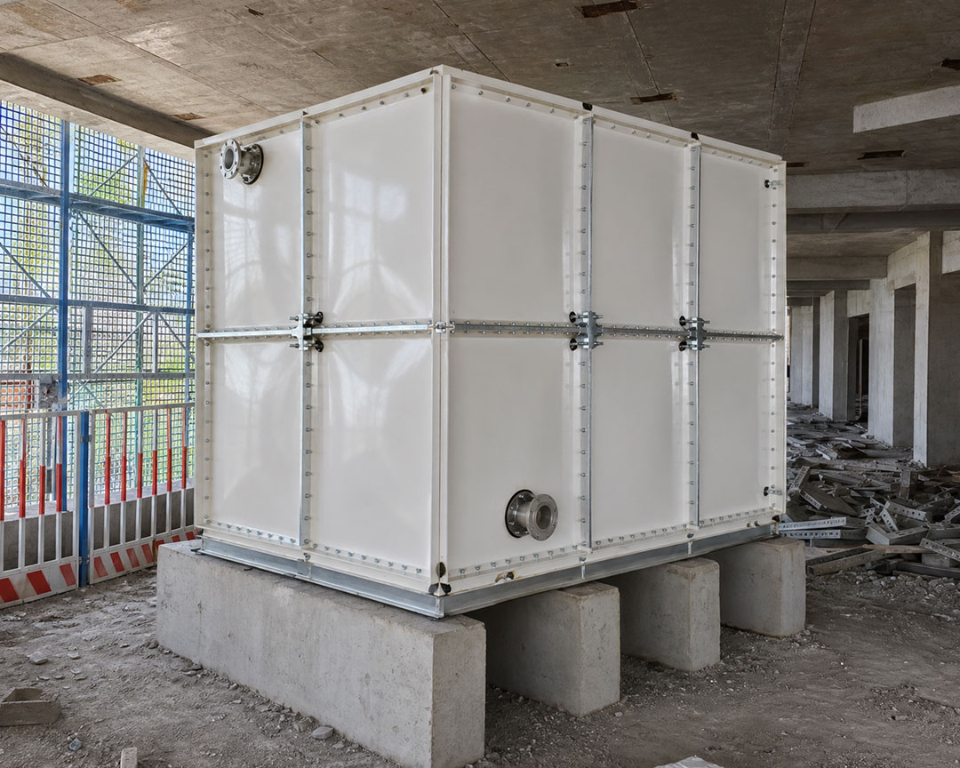 5000L GRP Fiberglass Hotel Domestic Water Tank Installation Project