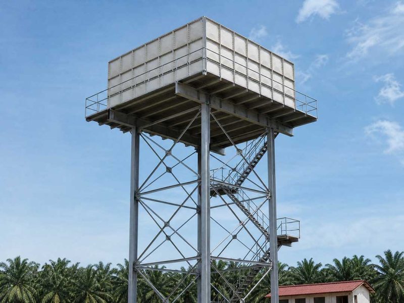 High-Level Fiberglass Water Tank for Rural Irrigation Projects High-Level Fiberglass Water Tank for Rural Irrigation Projects