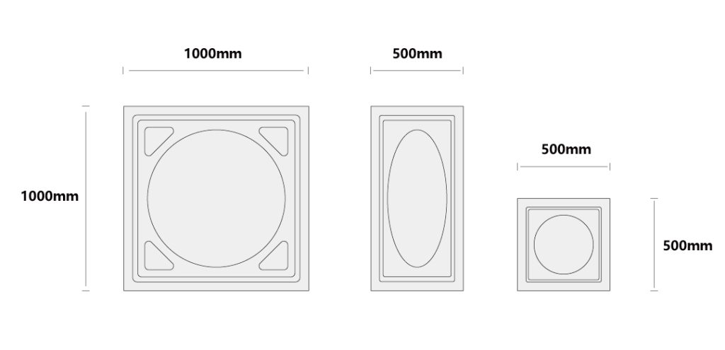 most common sizes of water tank panels