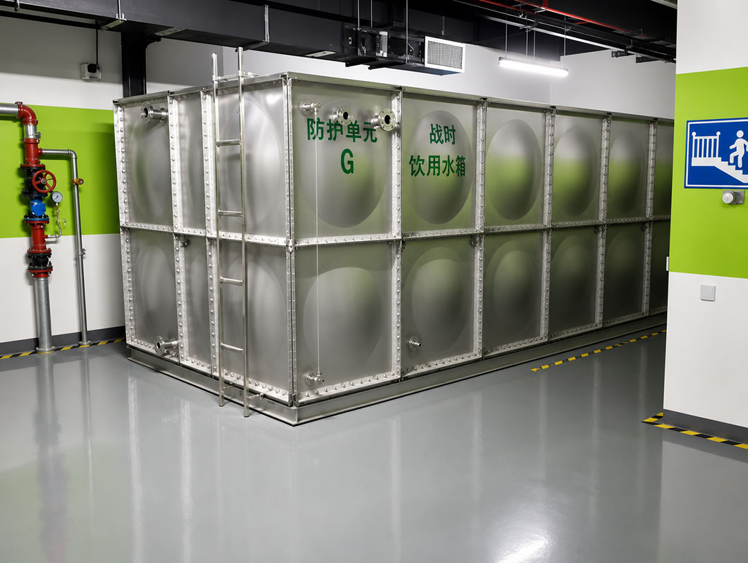 Hot-Dip Galvanized Fire Reserve Water Tank for High-Rise Residential Buildings