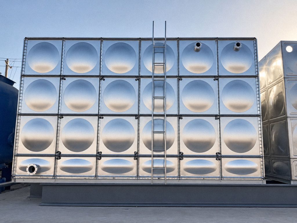 Large Modular Square Water Tank for Industrial Applications