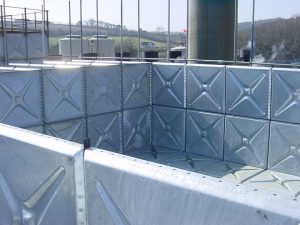 Hot-Dip Galvanized Modular Sectional Water Tank Installation Site