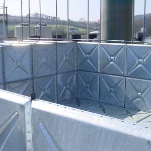 Hot-Dip Galvanized Modular Sectional Water Tank Installation Site Hot-Dip Galvanized Modular Sectional Water Tank Installation Site