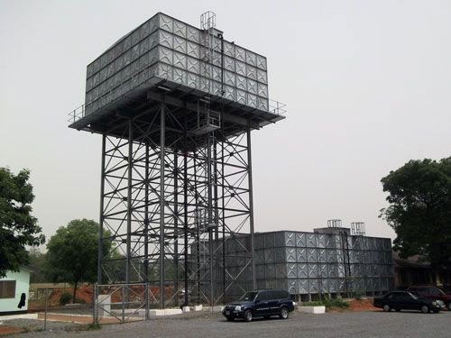 Hot-Dip Galvanized Water Tank + Steel Tower