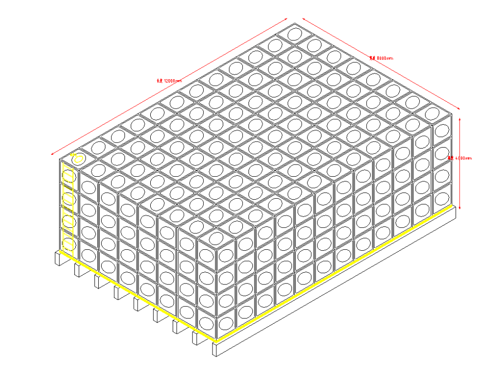 GRP Water Tank Design Drawing for a Data Center in Malaysia