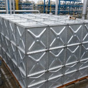 Modular HDG Water Tank for Fire Water Storage in Petrochemical Facilities Modular HDG Water Tank for Fire Water Storage in Petrochemical Facilities